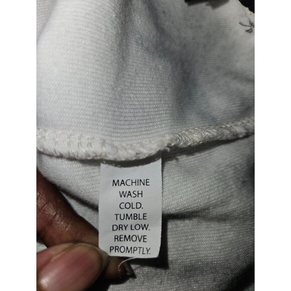 2/$35 HIPPE BeachBum Palm Tree Print Velour Coastal Fringe Hem Sweater Women S - Picture 11 of 12